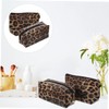 Mikinona 2pcs Leopard Print Cosmetic Bags Toiletry Organizer Travel Makeup