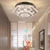 CXGLEAMING Modern Chandelier Crystal Flush Mount Ceiling Light LED Pendant