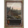 Northwest Art Mall Lakewood Wisconsin Rustic Metal Print on Reclaimed