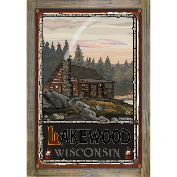 Northwest Art Mall Lakewood Wisconsin Rustic Metal Print on Reclaimed