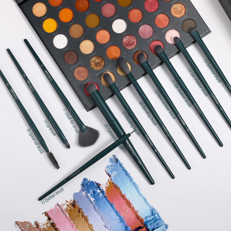 DUcare Makeup Brush Set 17 Pieces with Brush Cleaning Mat
