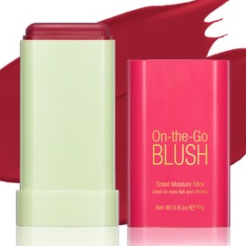 Palo de Rubor para Mejillas - Varita de Rubor de Maquillaje En Crema, Barra Hidratante Sólida para Tinte de Mejillas, Natural Blendable Impermeable...