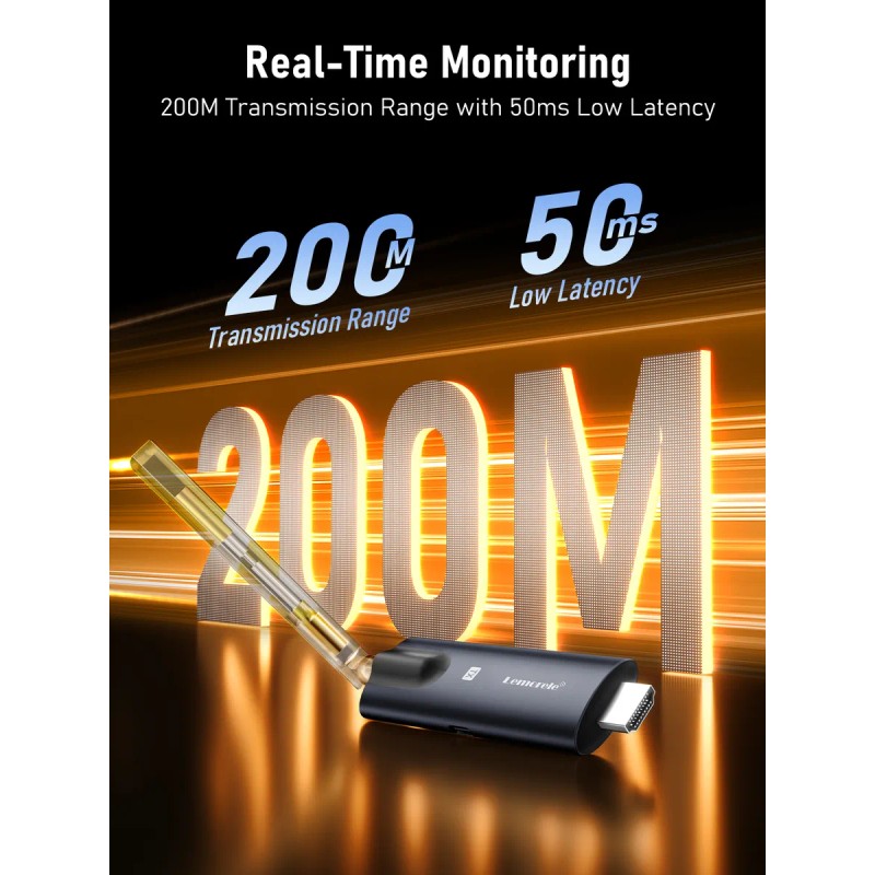 Lemorele Lanalámbrico Hdmi Transmisor Y Receptor Hd1080p-200