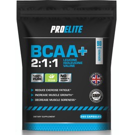 PROELITE BCAA Capsule 3000mg Per Serving - 360 Vegan Capsules - 2:1:1 Branched Chain Amino Acids Capsules with Vitamin B12 & B6 - BCAA Powder Tablets Alternative - Pre Post Workout for Energy by PROELITE