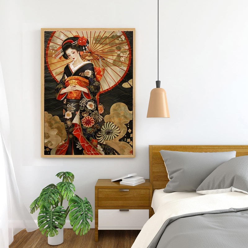 Diamond Painting Kits for Adults, Japanese Woman 5D DIY Diamond