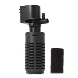 Aquarium Filter for 5-10 Gallon Tank – Ultra Quiet Submersible Filter Pump, 4W Energy Efficient, Adjustable Flow, Easy to Install, for Freshwater Fish and Small Aquariums