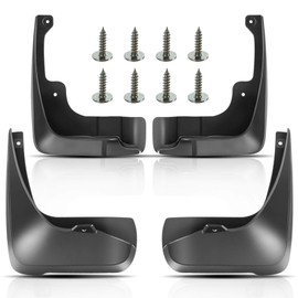 YHTAUTO - Juego de 4 solapas de lodo de repuesto para Toyota Camry 2007 2008 2009 2010 2011 Sedán, excepto modelo SE, delantero y trasero izquierdo, color negro