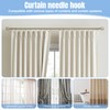 120 PCS Heavy Duty Zinc Metal Drapery Pin Hooks,Metal Curtains