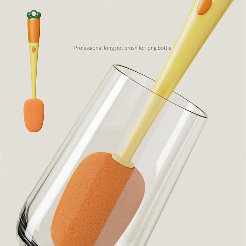 Hanforede 2 Pcs 3 in 1 Bottom Brush Set Multifunctional