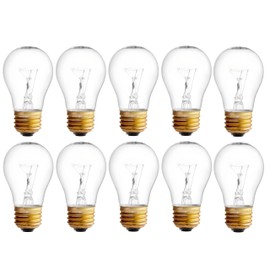 OCS Parts Hatco 02.30.265.00 Replacement Specialty Light Bulbs for Commercial Heat Warmers | 10-Pack | 40W 120V E26 PFTE Coated High Temp Shatter Resistant Specialty Consumer Lamps