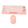 Wireless Keyboard Mouse Set Stylish Slim Round Keycaps Mute Ergonomic