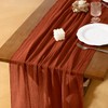 Socomi Terracotta Cheesecloth Table Runner Summer Fall Gauze 120 Inch