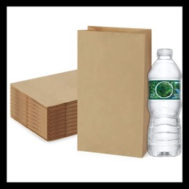Pokanic Lunch Brown Paper 250 Bags (10 x 5 x 3 inch) #4 Bulk Kraft 4 lb Capacity Eco Friendly Reusable Heavy Duty Disposable for Grocery Snacks Crafts Lunch Sandwich Food (250 Bags, 10 x 5 x 3)