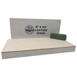 Leather Strop 8"X 3.5" includes Compound Sharpening Polishing Mirror Finish