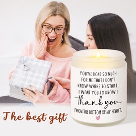 Thank You Gifts for Women, Thank You Candle - Teacher Appreciation Gifts, Hostess Gifts, Birthday Gifts, Thanksgiving Gifts for Friends, Coworker, Men, Boss, Mentor, Professor