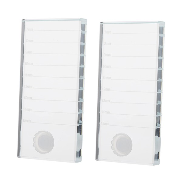 Minkissy 2pcs Lash Glass Pallet Medium Eyelash Extension Holder Tray