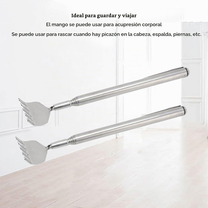 Rascador de Espalda Telescópico de Acero Inoxidable (Pack de 10)