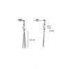 Agalea | Aretes largos de Plata ley .925 y Perla