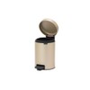 Brabantia Bathroom Pedal Bin, 3 Litre, Metallic Gold