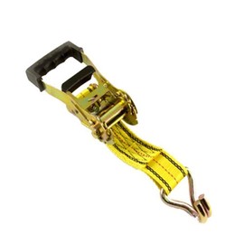 Progrip 3100 Heavy Duty Ratchet Tie Down with Step Release and Webbing Strap: J-Hooks, 27' x 2"