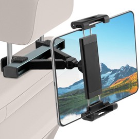Kairiyard Car Tablet Holder,Headrest Mount Universal 360 Rotating Car Seat Stand Cradle for All 4.7-12.9" Tablets and Smartphones,Stretchable Backseat Tablets Stand for Cars.