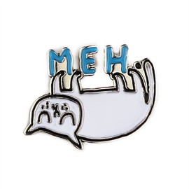 BADGE BOMB Meh Cat Enamel Pin Gemma Correll