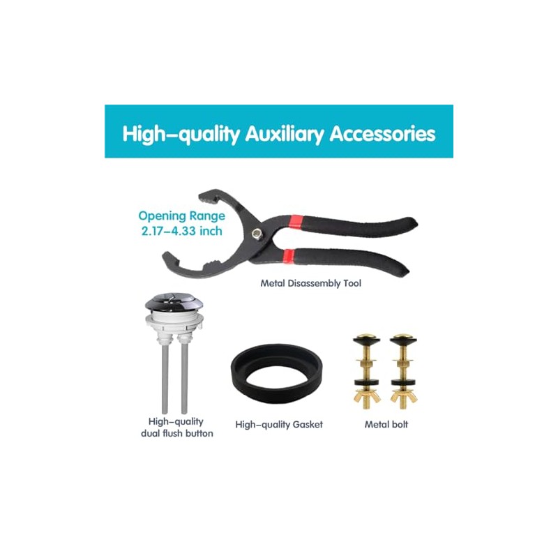 3-Inch Dual Flush Valve Replacement Kit,Compatible with Glacier Bay,Aquasource,Water Ridge