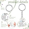 60 Set Funeral Keychains for Guests Memorial Favors, Heart