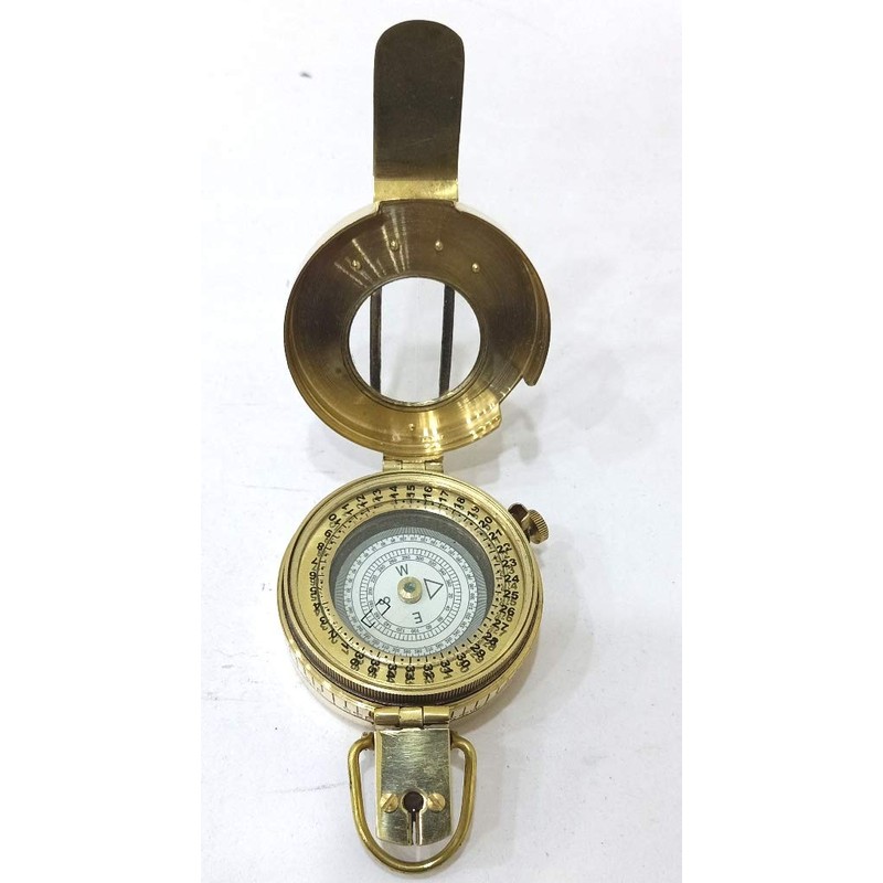 Nautical Vintage Military Navigational Marine Brass Compass 2.5 Pocket Antique