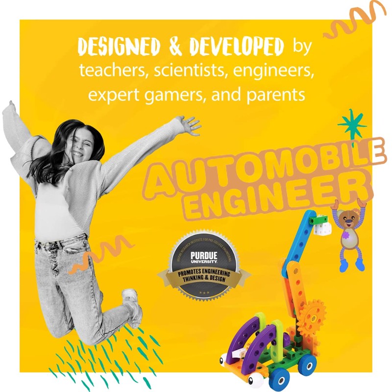 Thames & Kosmos Kids First Automobile Engineer Kit | STEM