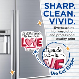 (2 Pack) Inspirational Bible Verse Magnets - Christian Quotes - Scripture Magnets - Faith Magnets - 5" On Longest Side - for Cars, Fridges, Toolboxes - Made in USA - MAG3962