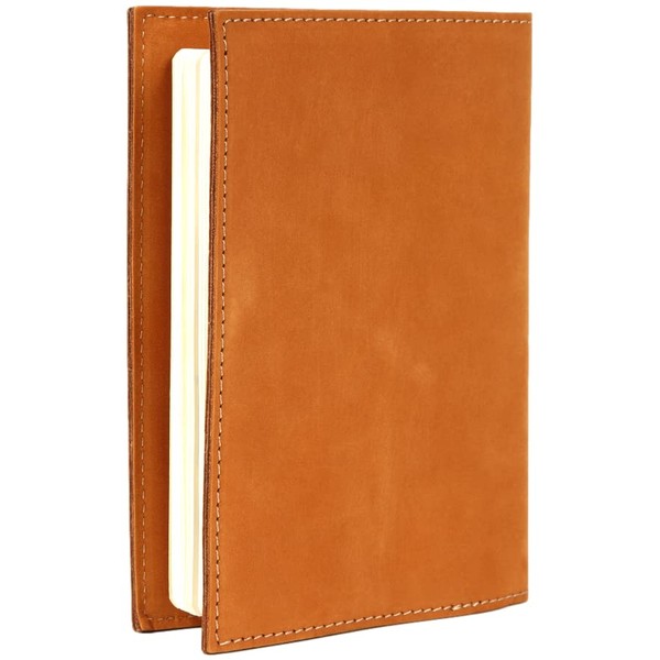 Kameto Bag Seisakusho Book Cover, Paperback Book Cover, Genuine Leather, A6 (Moist Touch Genuine Leather) (Camel)