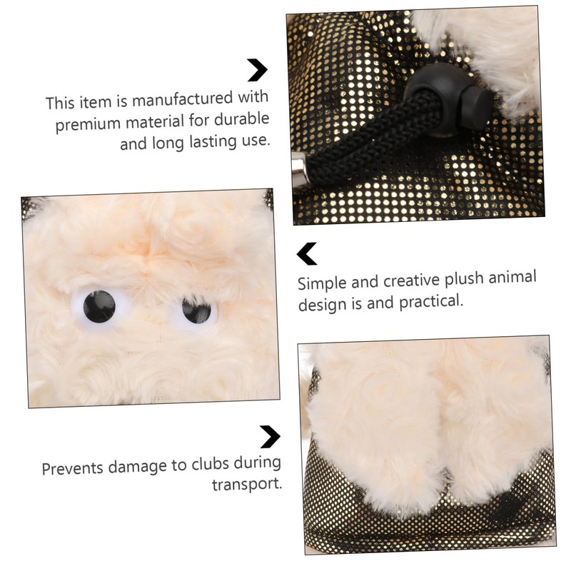 Kisangel Golf Club Accessories 1pc Club Head Cover Plush Animal