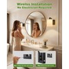 Powfloven Rechargeable Wall Sconces Set of 2, 12000mAh Black Dimmable