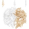 HOBBIESAY 100Pcs Lightning Charms Bulk Golden Silver Lighting Pendants Brass