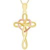 Wishrocks Eternal Love Heart Celtic Knot Cross Pendant Necklace in