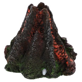 SUPVOX 1Pc Pneumatic Volcano Fish Tank Decoration Durable Resin Craft Adornment for Lifelike Underwater Decor Aquarium Ornament with Air Feature Bubble Effects