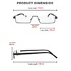 WANWAN Half Frame Blue Light Blocking Reading Glasses Women Men