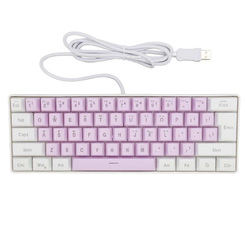 Gaming Keyboard USB 61 Keys Ergonomic Contrast Color 6 RGB