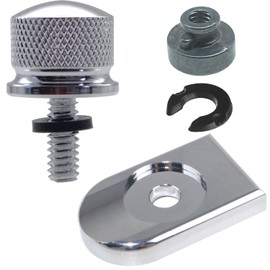 Amavoler Stainless Seat Bolt +Nut + Screw Mount Knob Cover Compatible for Harley Davidson Sportster Softail Touring Dyna 1996-2021 (chrome)…