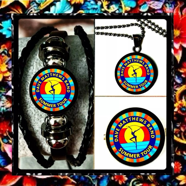 DAVE MATTHEWS BAND EUROPE 2024 TOUR SET BRACELET NECKLACE PIN