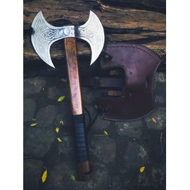 Viking Axe Double Sided Axe Battle Axe Viking Axe Real Double Head Axe Viking Warrior Axe Vikings Weapons Real Christmis Gift