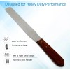 A2Z Scilab Wooden Handle Chef's Baking Spatula,Pastry Icing Spreader Knife,Stainles