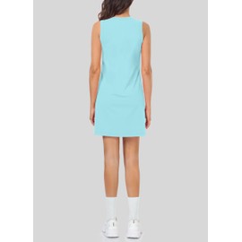 Hiverlay Tank Dress for Women Sleeveless Tennis Athletic Dress UPF50+ Lightweight Workout Casual Dress Blue s