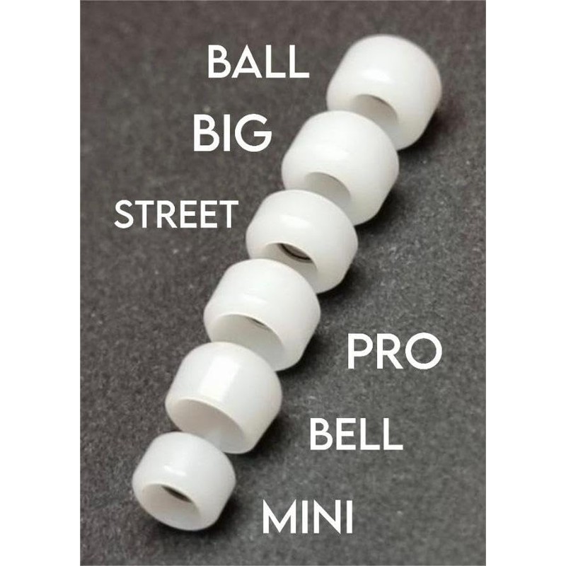 SPITBOARDS Fingerboard Bell Wheels with Real Ball Bearings, Professional CNC