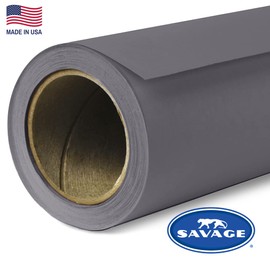 Savage Seamless Paper Photography Backdrop - Color #74 Smoke Gray, Size 86 Inches Wide x 36 Feet Long, Backdrop for YouTube Videos, Streaming, Interviews and Portraits - Made in USA