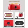 Toaster 4 Slice,KOTIAN Retro Long Slot Toasters with Countdown Timer,Stainless