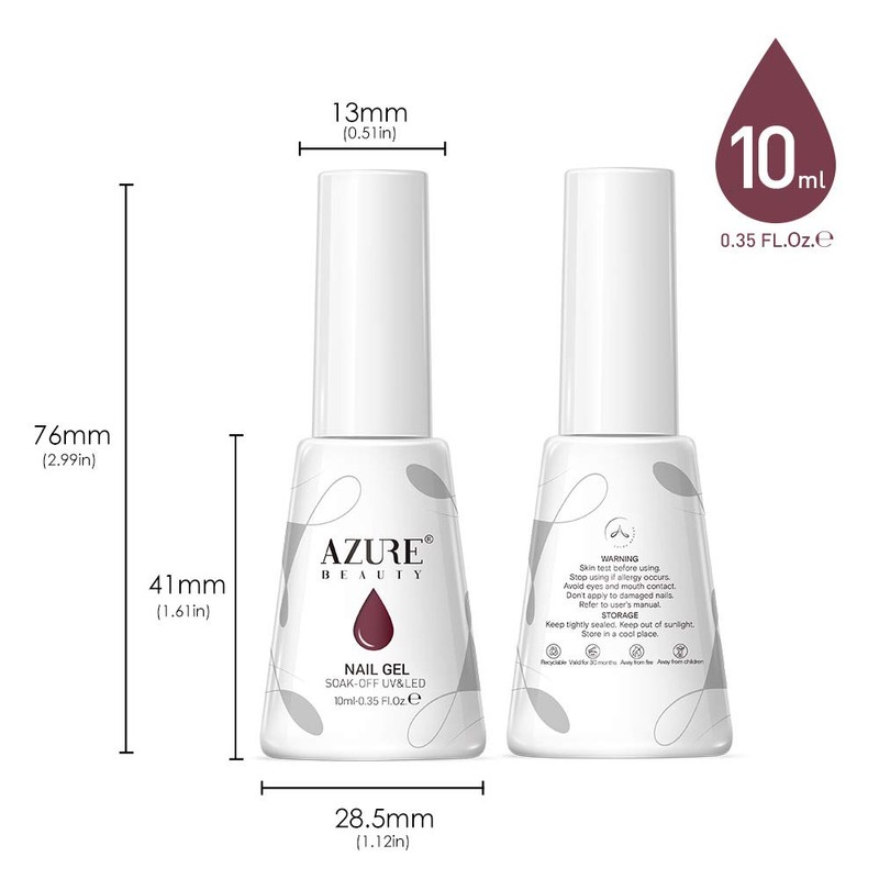 AZUREBEAUTY Gel Nail Polish Set - Nude Brown Fall Series