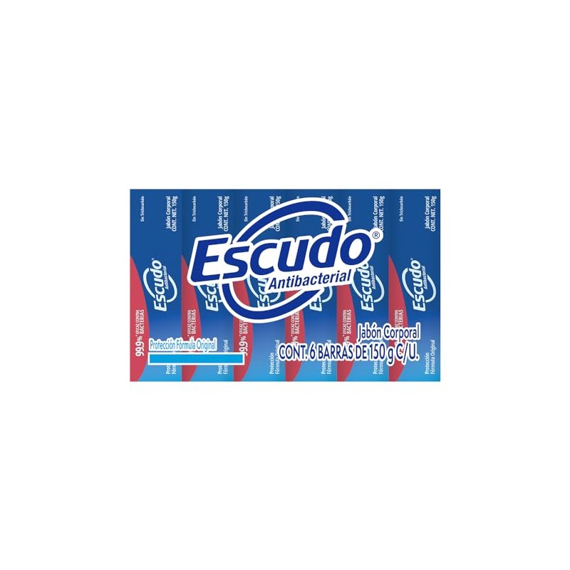 Escudo Antibacterial, Jabón de tocador en barra, Fórmula Original, 6