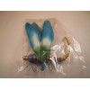 NOS Beaded Wire Dragonfly Aqua Blue Wings Christmas Ornament Thailand